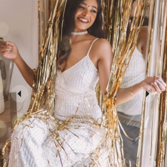 White Sequin Jumpsuit 18 - Picture 5 of 7